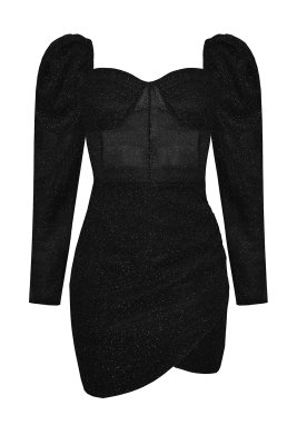 Платье "Лучиано" черное, люрекс