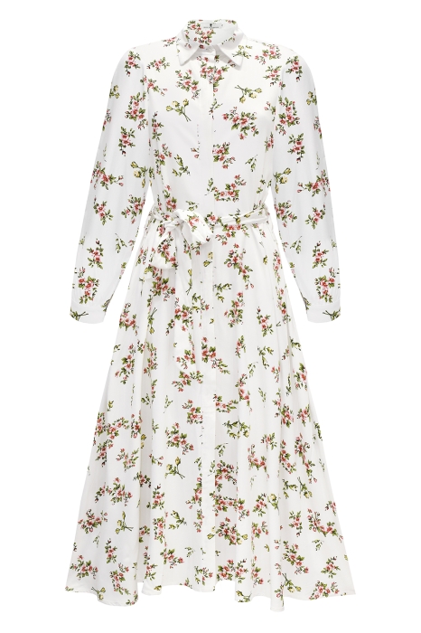 Платье "Ребека" белое, цветочный принт, макси