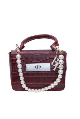 Сумка "Илия" красная, эко-кожа, имитация кожи крокодила