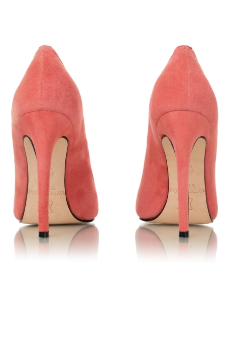 Туфли лодочки замша оранжевые