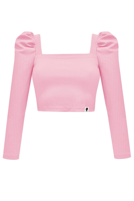 Кроп-водолазка "Юджин", розовая