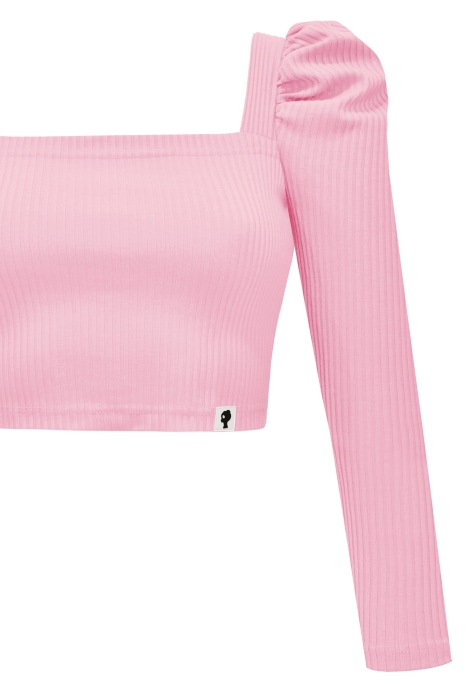 Кроп-водолазка "Юджин", розовая