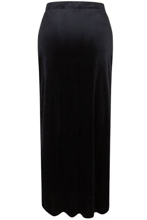 Юбка "Эсма", миди, чёрная,бархатная, карандаш