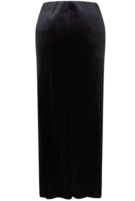 Юбка "Эсма", миди, чёрная,бархатная, карандаш