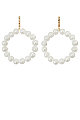 Серьги "Жемчуг" молочные