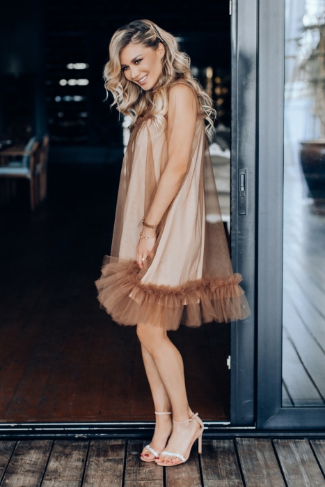 Платье "Энни" светло-коричневое