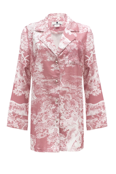 Костюм - пижама "Паскаль" молочный, нежно-розовый принт "прованс"