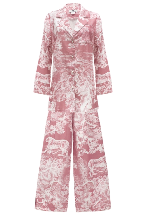 Костюм - пижама "Паскаль" молочный, нежно-розовый принт "прованс"