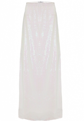 Юбка "Эрлайн" молочная, пайетки мультицвет (100 см)