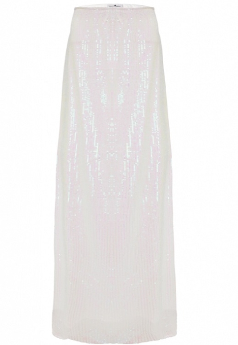 Юбка "Эрлайн" молочная, пайетки мультицвет (100 см)