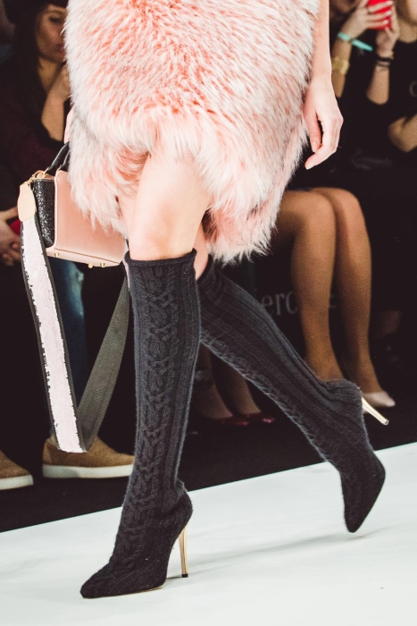 Ботфорты "AW 18-19" вязанные, черные