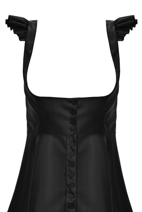 Сарафан "Миртл" черный, эко-кожа