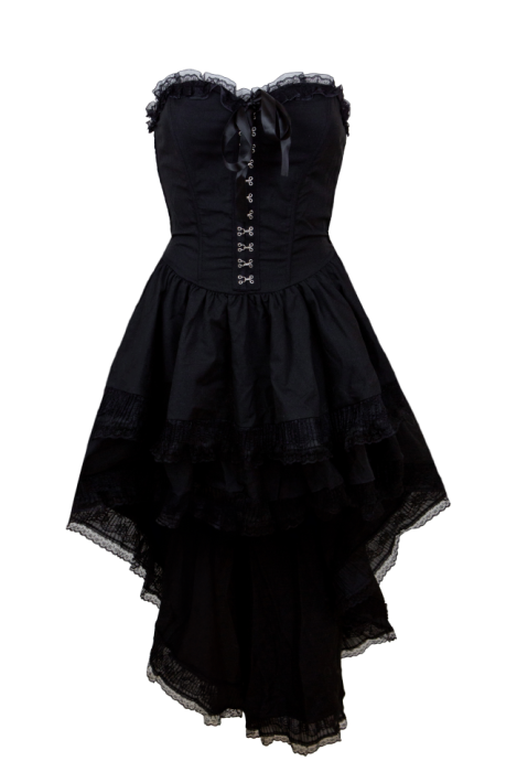 Платье черное, со шлейфом, кружево по декольте