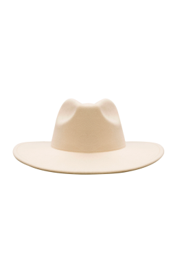 Шляпа "Поль" бежевая, поля 9 см