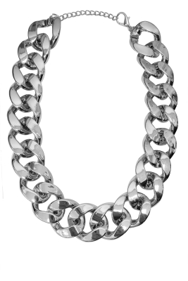 Чокер (колье) "Сузанна", крупная серебристая цепь