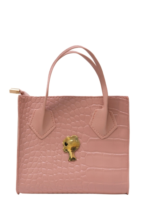 Сумка "Илана" пудровая, имитация кожи крокодила, эко-кожа