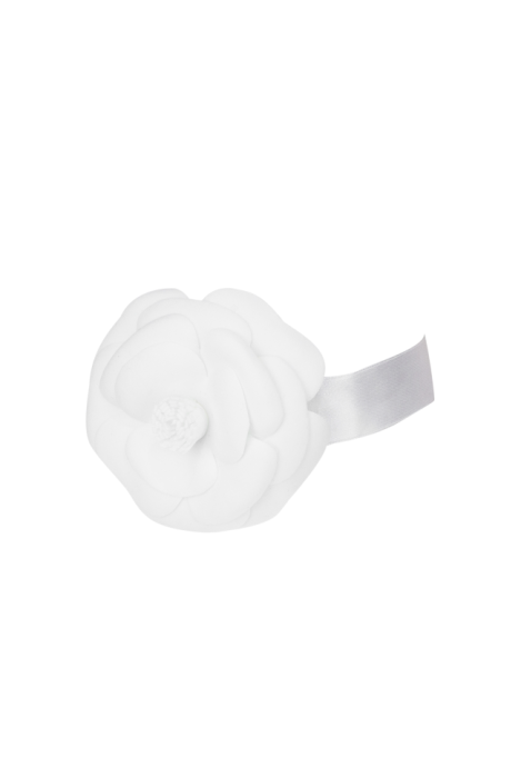 Брошь - чокер "Камелия" белая