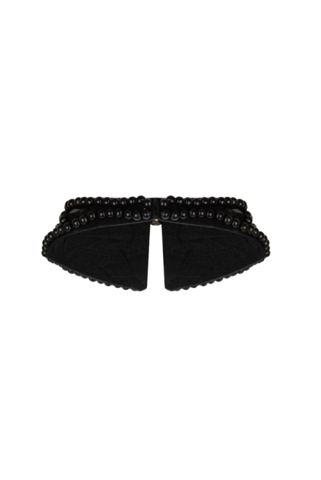 Воротник из черного жемчуга со стразом 