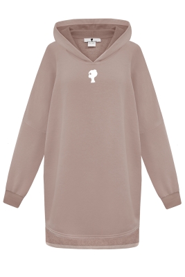 Худи "Эдисон" какао, удлиненное