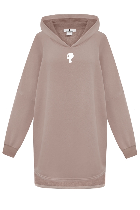 Худи "Эдисон" какао, удлиненное