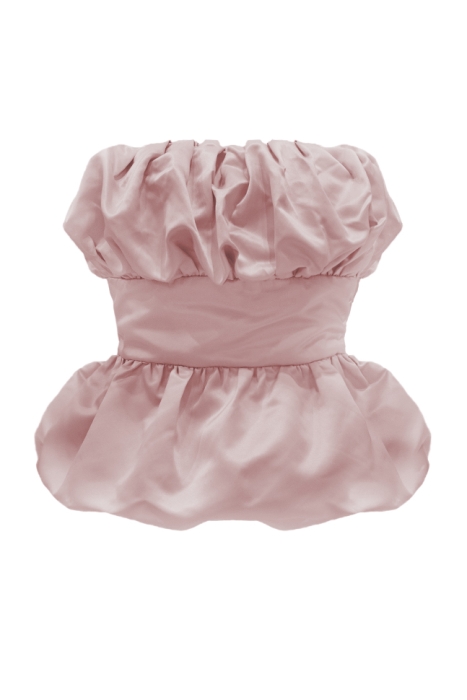 Блуза - топ - корсет "Астория" пудровый (светло-розовая), атлас (шелк)