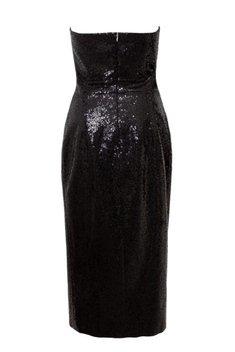 Платье "Рашель" черное, пайетки + чокер "роза"