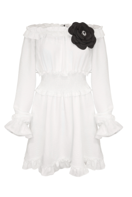 Платье  "Круэ" , Белое , Хлопок, В Стиле Прованс ,Минни