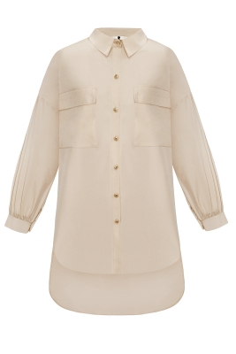 Рубашка-туника "Сэнди" бежевая