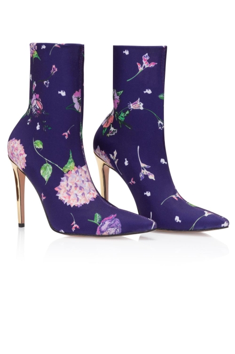Ботильоны "AW 18-19" бифлекс фиолетовые с принтом