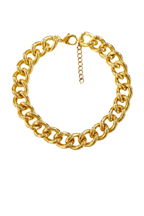 Чокер (колье), крупная золотистая цепь