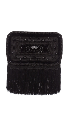 Ридикюль квадратный черный "жемчуг"