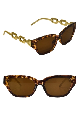 Очки "Элтони" градиент, дужки золотистые ввиде цепочки