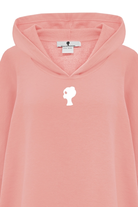 Худи "Эдисон" персиковое (нежно-розовое), удлиненное