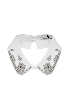 Воротник белый с вышивкой из камней