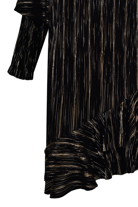 Платье "Скай" черное гофре, с люрексом