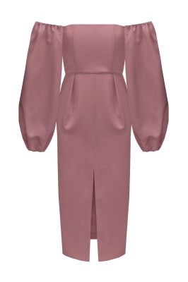 Платье "Милана" темно-пудровое (темно-розовое), миди