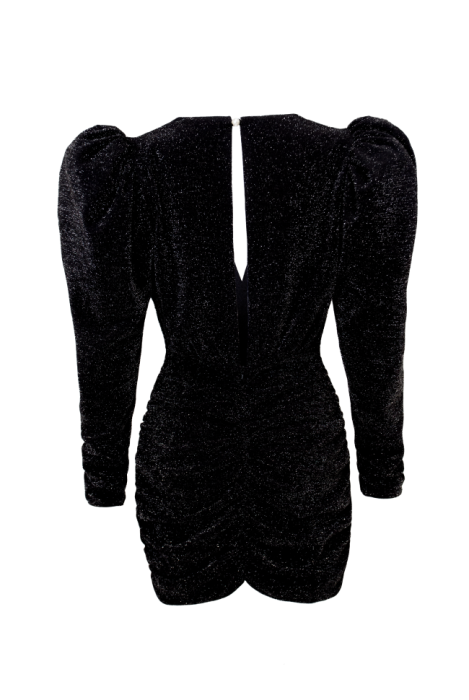 Платье "Анри" черное, люрекс серебро