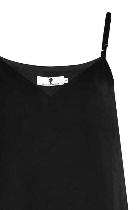 Комбинация "Бенуа" мини, черная, бархат