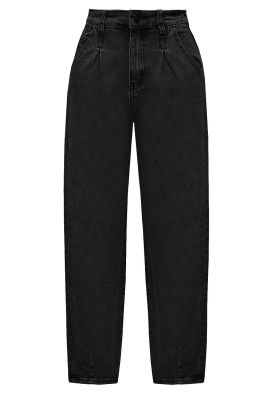 Джинсы 'Атланта" черные (графит), стиль "мом", стрейч, высокая талия