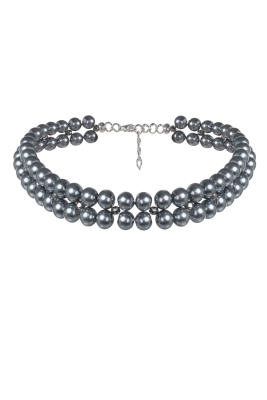 Колье (чокер) жемчуг серебряный