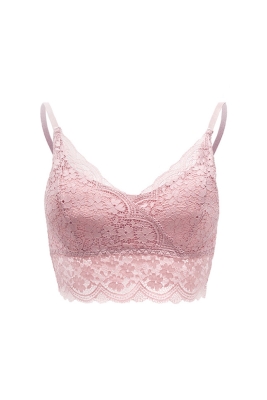 Топ - кроп - бра - бюстье "Лэнни" нюдовый, кружево