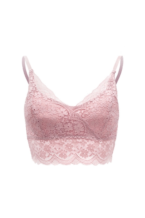 Топ - кроп - бра - бюстье "Лэнни" нюдовый, кружево
