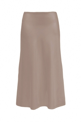 Юбка темно-нюдовая, атлас плотный (шелк) (80 см)