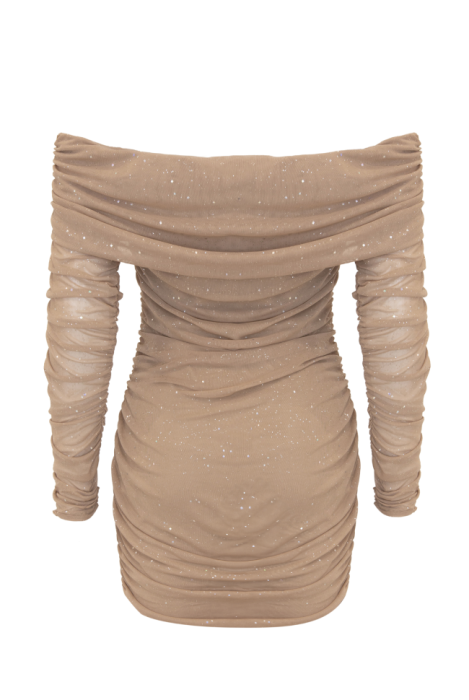 Платье "Кейла" Бежевая (Нюдовый), люрекс