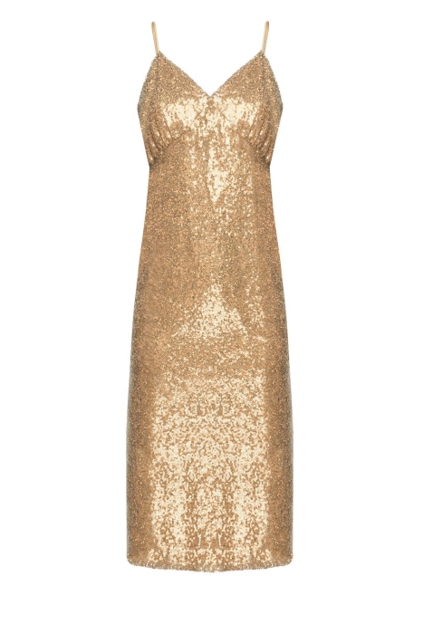 Комбинация "Хайди" золотистая, пайетки 