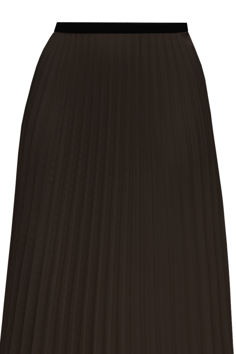 Юбка шоколадная, плиссе, макси (длина 100 см)