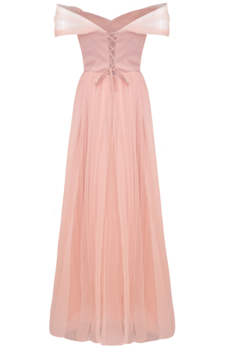 Платье - пачка "Сент Мари"  Фатин ,Корсетное ,Пудровое