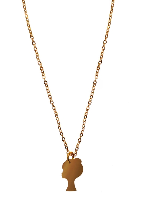 Колье (цепочка) золотистая с золотистым лого