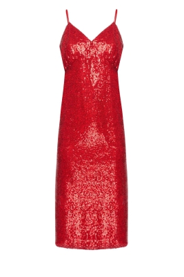 Платье-комбинация "Хайди" красная, пайетки 