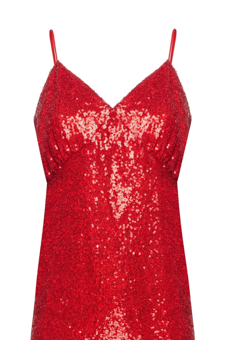 Платье-комбинация "Хайди" красная, пайетки 